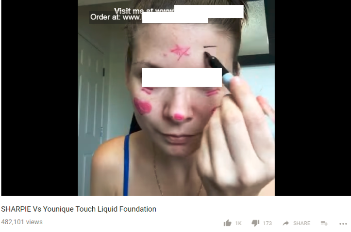 younique sharpie youtube