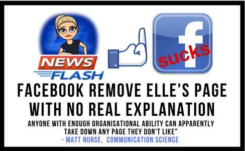 Elle's Facebook Page Removed